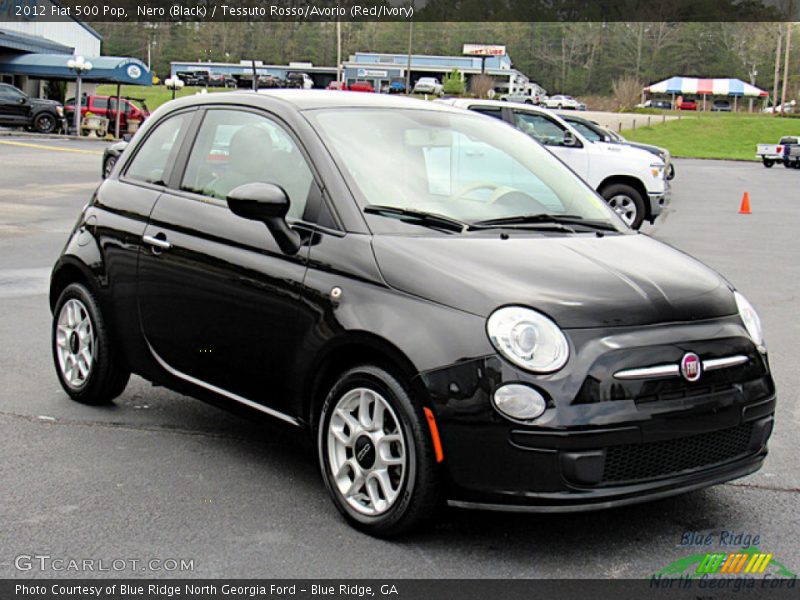 Nero (Black) / Tessuto Rosso/Avorio (Red/Ivory) 2012 Fiat 500 Pop