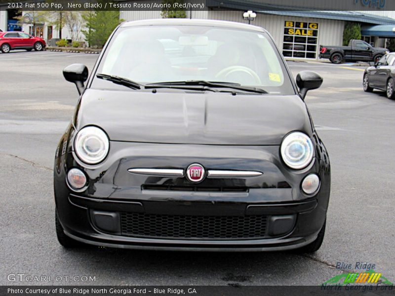 Nero (Black) / Tessuto Rosso/Avorio (Red/Ivory) 2012 Fiat 500 Pop