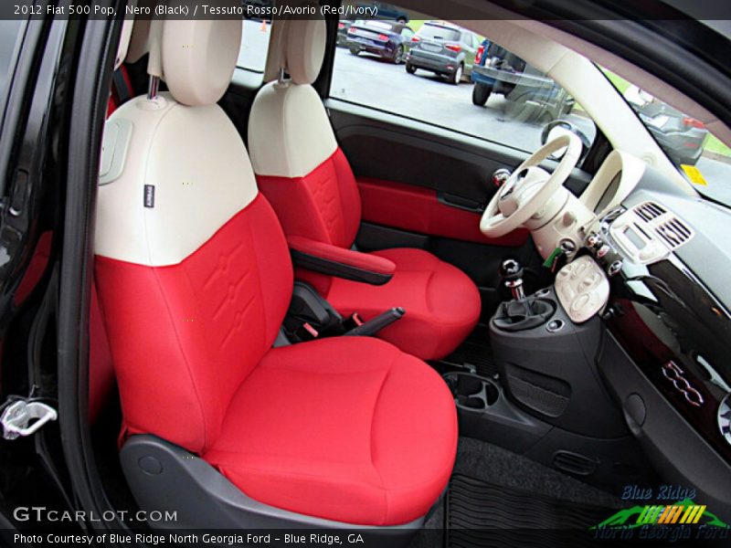 Nero (Black) / Tessuto Rosso/Avorio (Red/Ivory) 2012 Fiat 500 Pop
