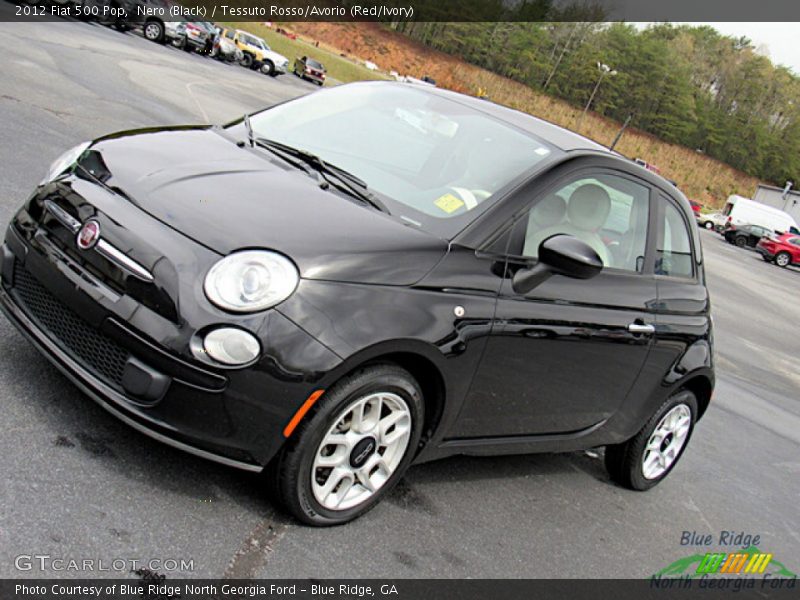 Nero (Black) / Tessuto Rosso/Avorio (Red/Ivory) 2012 Fiat 500 Pop