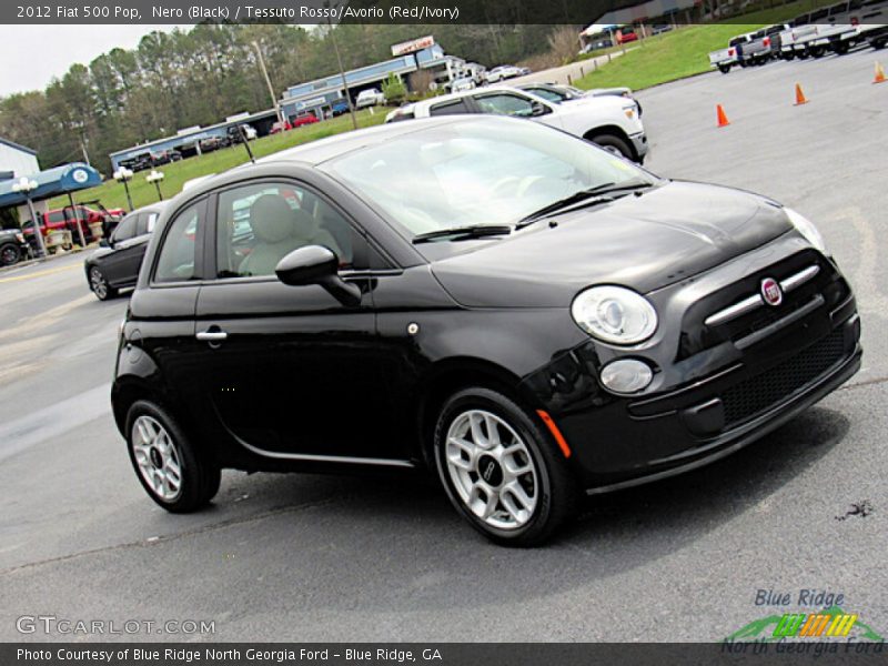 Nero (Black) / Tessuto Rosso/Avorio (Red/Ivory) 2012 Fiat 500 Pop