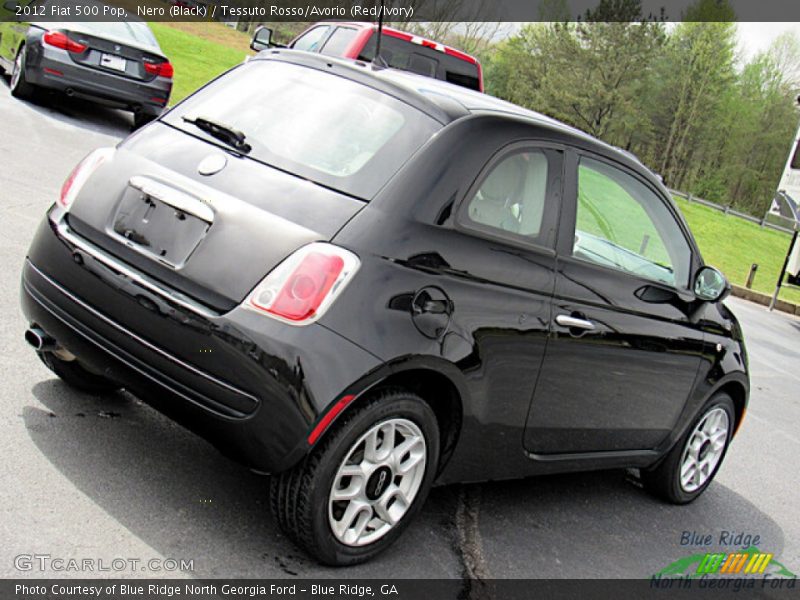 Nero (Black) / Tessuto Rosso/Avorio (Red/Ivory) 2012 Fiat 500 Pop