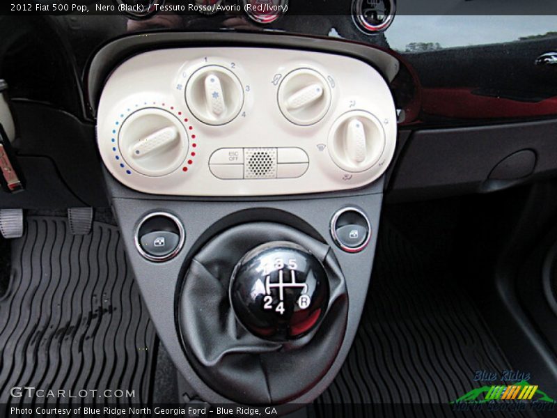 Nero (Black) / Tessuto Rosso/Avorio (Red/Ivory) 2012 Fiat 500 Pop