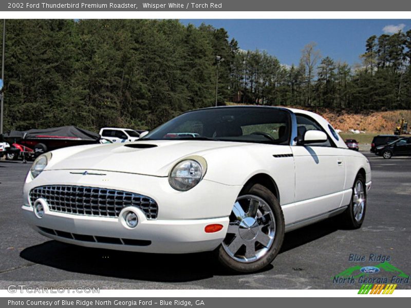 Whisper White / Torch Red 2002 Ford Thunderbird Premium Roadster