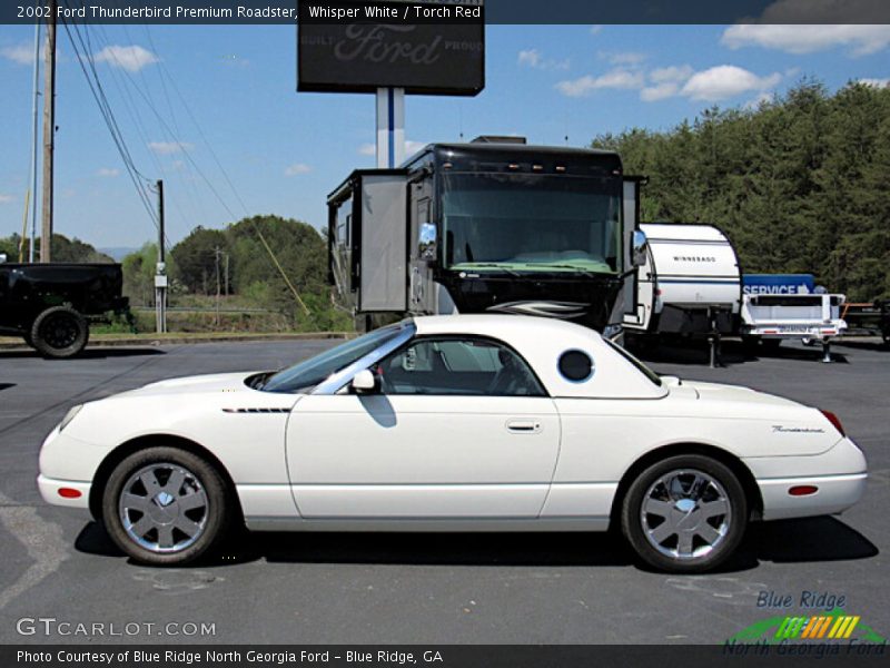 Whisper White / Torch Red 2002 Ford Thunderbird Premium Roadster