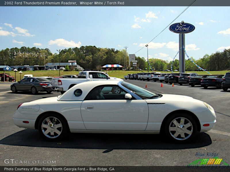 Whisper White / Torch Red 2002 Ford Thunderbird Premium Roadster