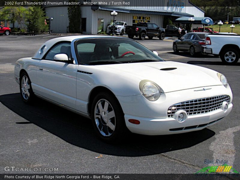 Whisper White / Torch Red 2002 Ford Thunderbird Premium Roadster