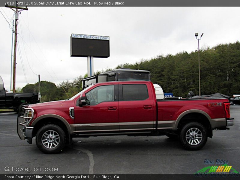 Ruby Red / Black 2018 Ford F250 Super Duty Lariat Crew Cab 4x4