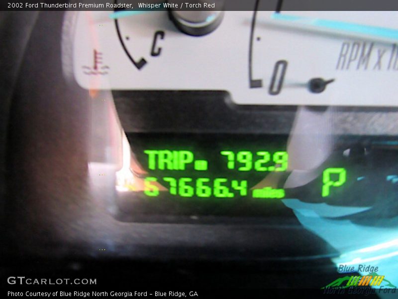 Whisper White / Torch Red 2002 Ford Thunderbird Premium Roadster
