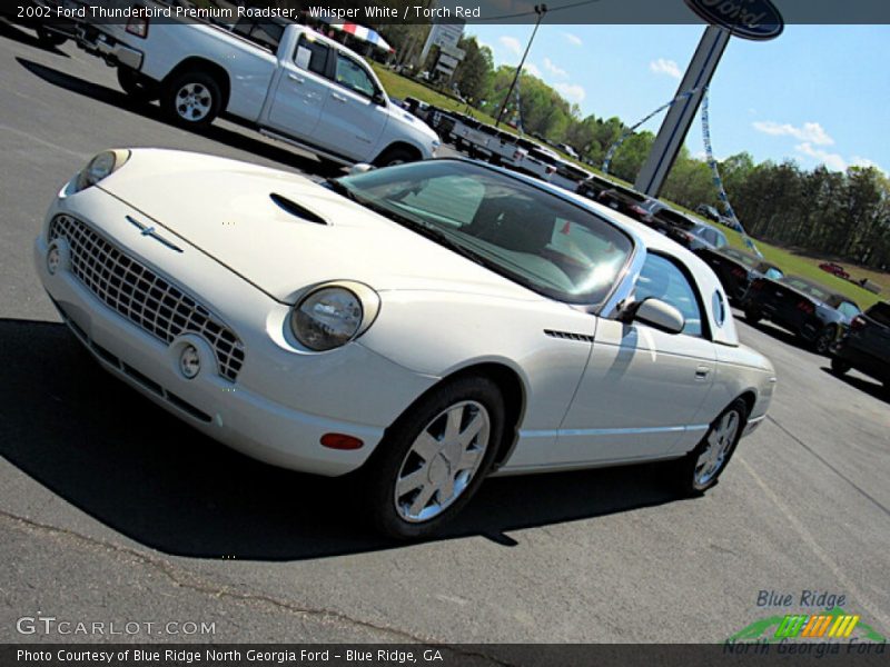 Whisper White / Torch Red 2002 Ford Thunderbird Premium Roadster