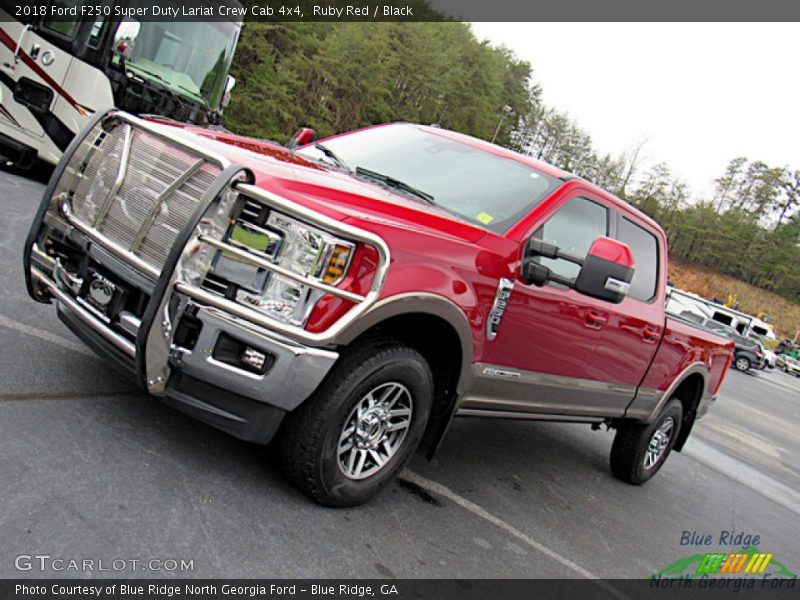 Ruby Red / Black 2018 Ford F250 Super Duty Lariat Crew Cab 4x4
