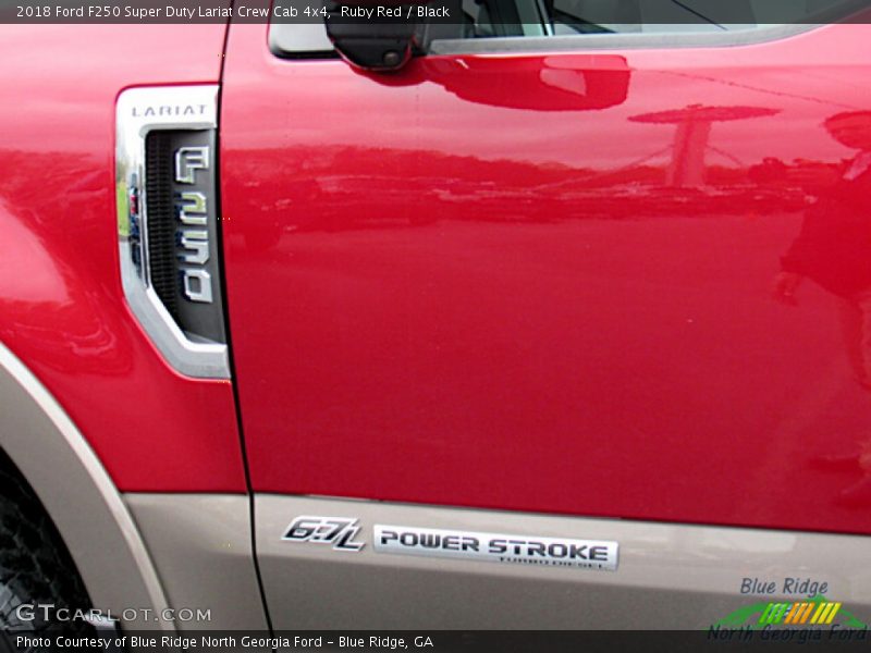 Ruby Red / Black 2018 Ford F250 Super Duty Lariat Crew Cab 4x4