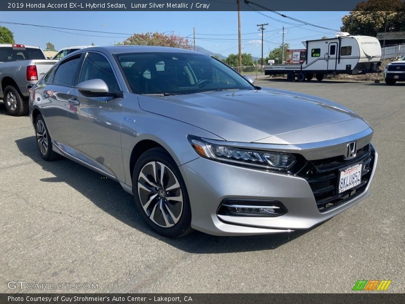 Lunar Silver Metallic / Gray 2019 Honda Accord EX-L Hybrid Sedan