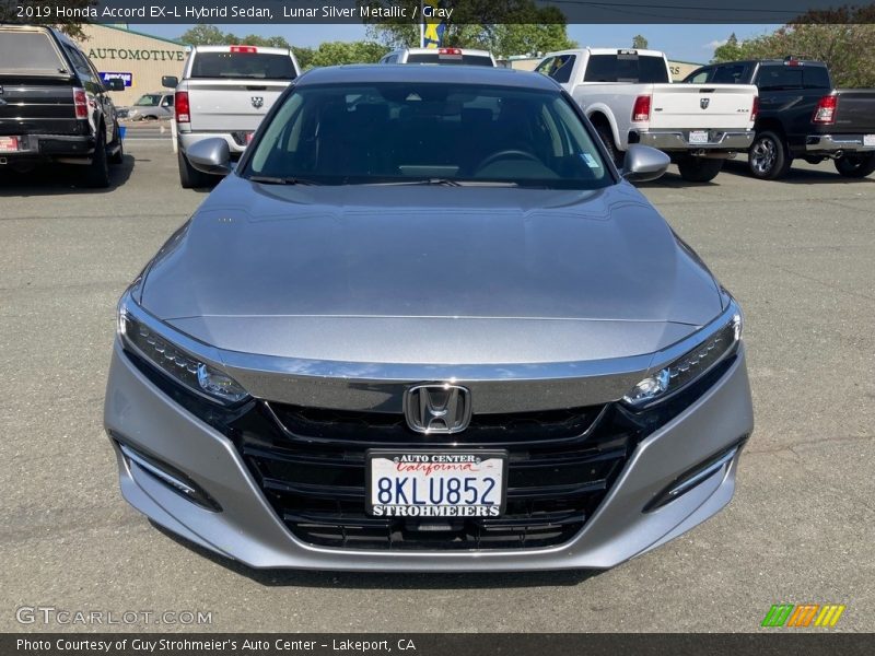 Lunar Silver Metallic / Gray 2019 Honda Accord EX-L Hybrid Sedan