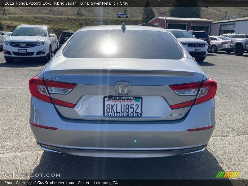 Lunar Silver Metallic / Gray 2019 Honda Accord EX-L Hybrid Sedan