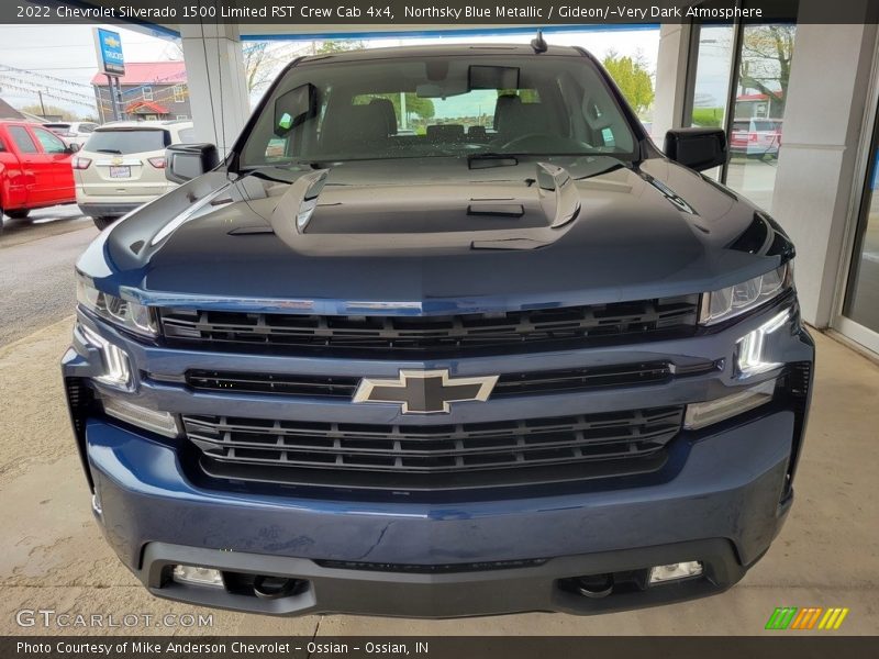 Northsky Blue Metallic / Gideon/­Very Dark Atmosphere 2022 Chevrolet Silverado 1500 Limited RST Crew Cab 4x4