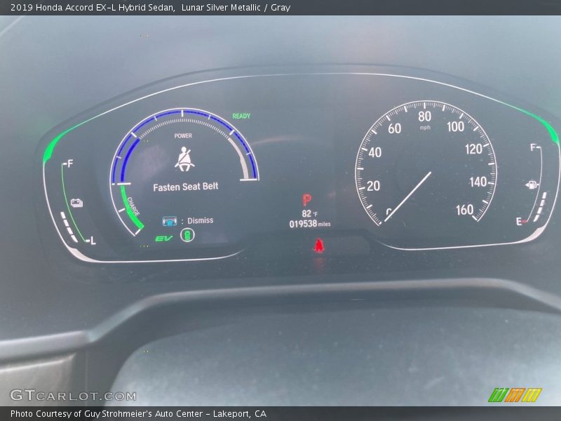 Lunar Silver Metallic / Gray 2019 Honda Accord EX-L Hybrid Sedan