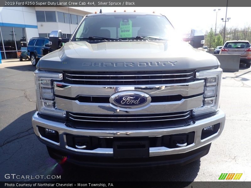 Silver Spruce / Black 2019 Ford F250 Super Duty Lariat Crew Cab 4x4