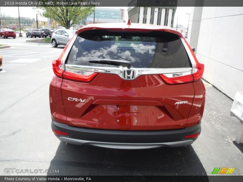 Molten Lava Pearl / Ivory 2019 Honda CR-V EX AWD