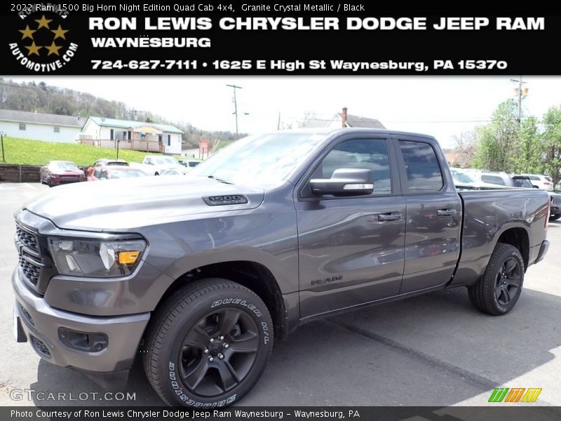 Granite Crystal Metallic / Black 2022 Ram 1500 Big Horn Night Edition Quad Cab 4x4
