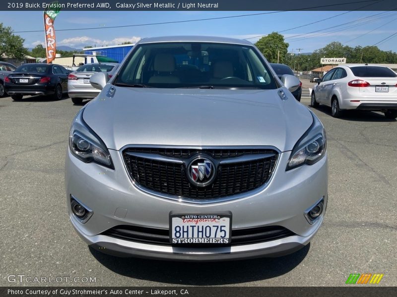 Galaxy Silver Metallic / Light Neutral 2019 Buick Envision Preferred AWD