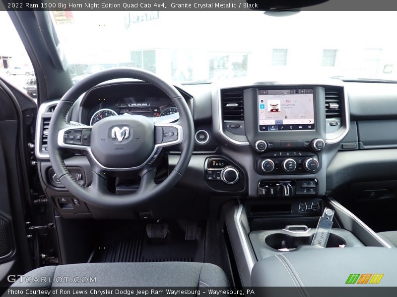 Dashboard of 2022 1500 Big Horn Night Edition Quad Cab 4x4