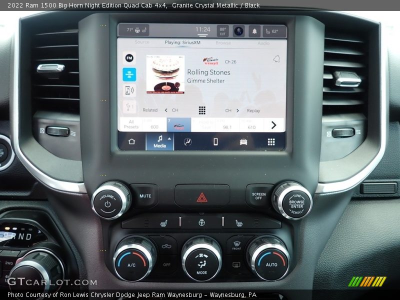 Controls of 2022 1500 Big Horn Night Edition Quad Cab 4x4