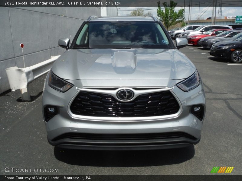 Celestial Silver Metallic / Black 2021 Toyota Highlander XLE AWD