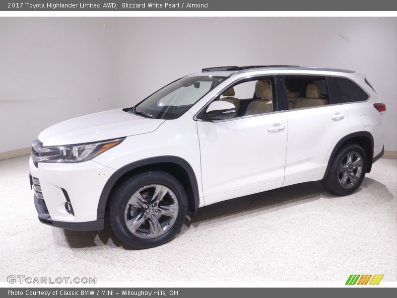 Blizzard White Pearl / Almond 2017 Toyota Highlander Limited AWD