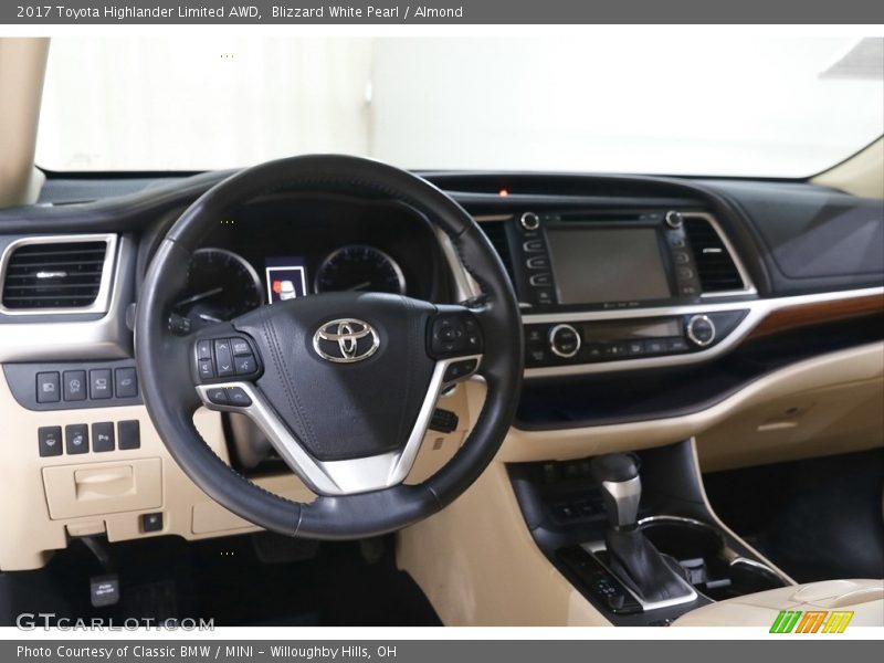 Blizzard White Pearl / Almond 2017 Toyota Highlander Limited AWD