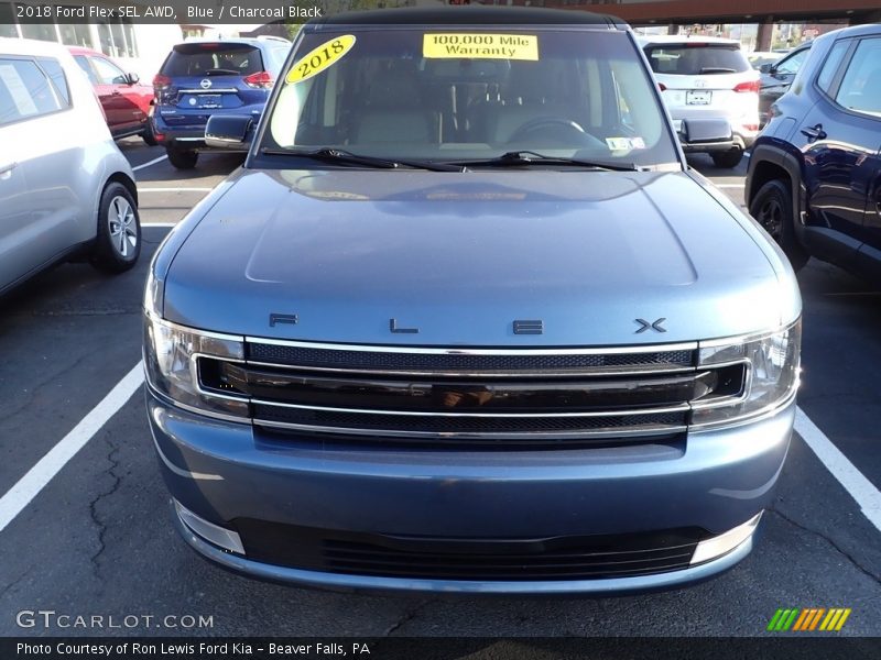 Blue / Charcoal Black 2018 Ford Flex SEL AWD
