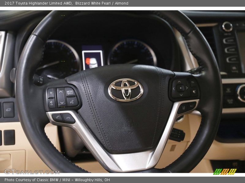 Blizzard White Pearl / Almond 2017 Toyota Highlander Limited AWD