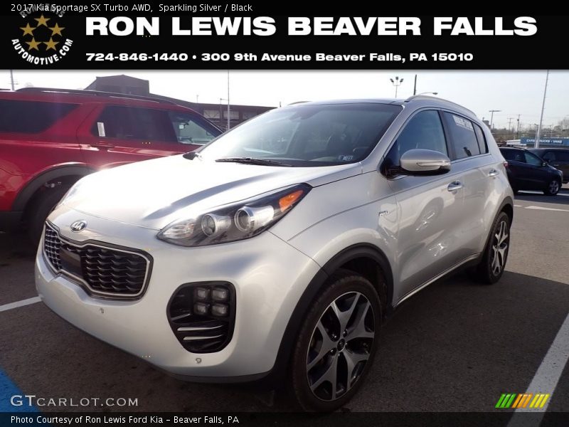 Sparkling Silver / Black 2017 Kia Sportage SX Turbo AWD