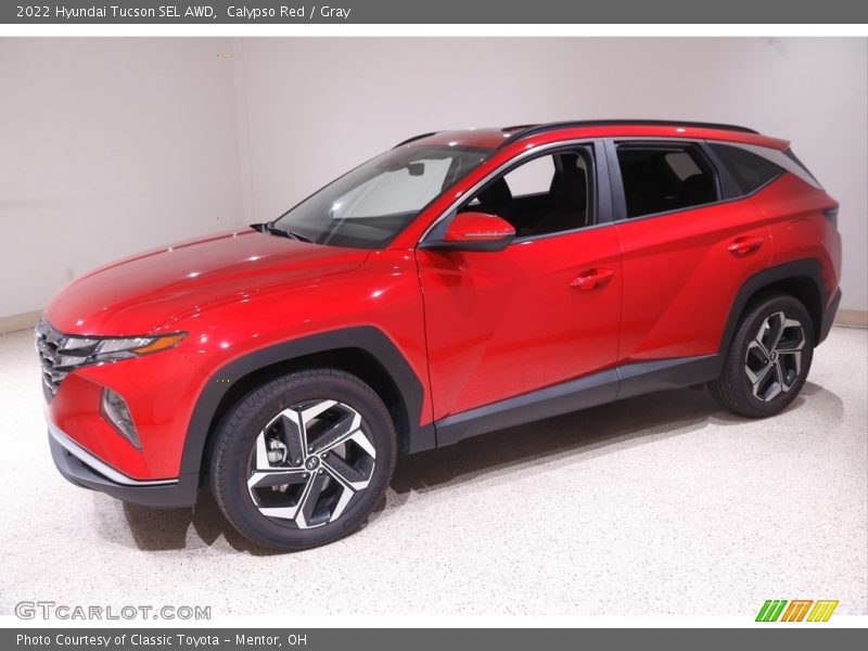 Calypso Red / Gray 2022 Hyundai Tucson SEL AWD