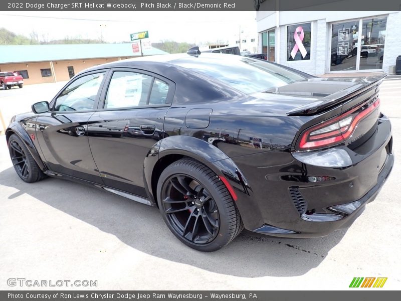 Pitch Black / Black/Demonic Red 2022 Dodge Charger SRT Hellcat Widebody