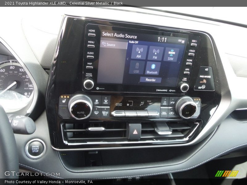Controls of 2021 Highlander XLE AWD