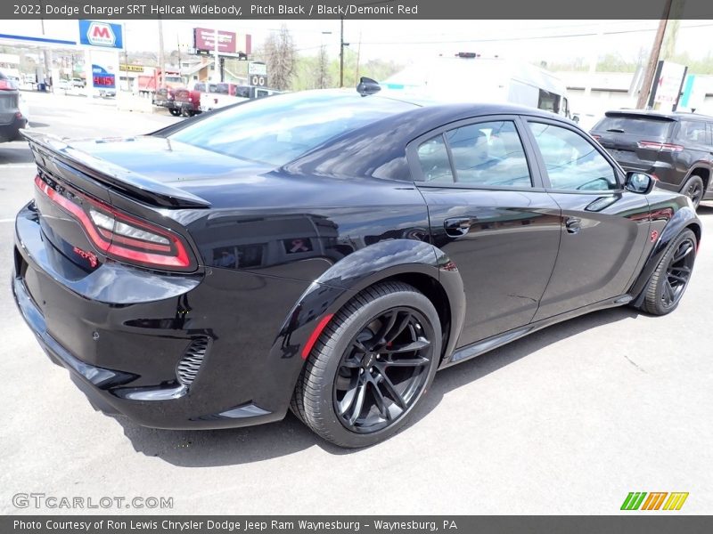 Pitch Black / Black/Demonic Red 2022 Dodge Charger SRT Hellcat Widebody
