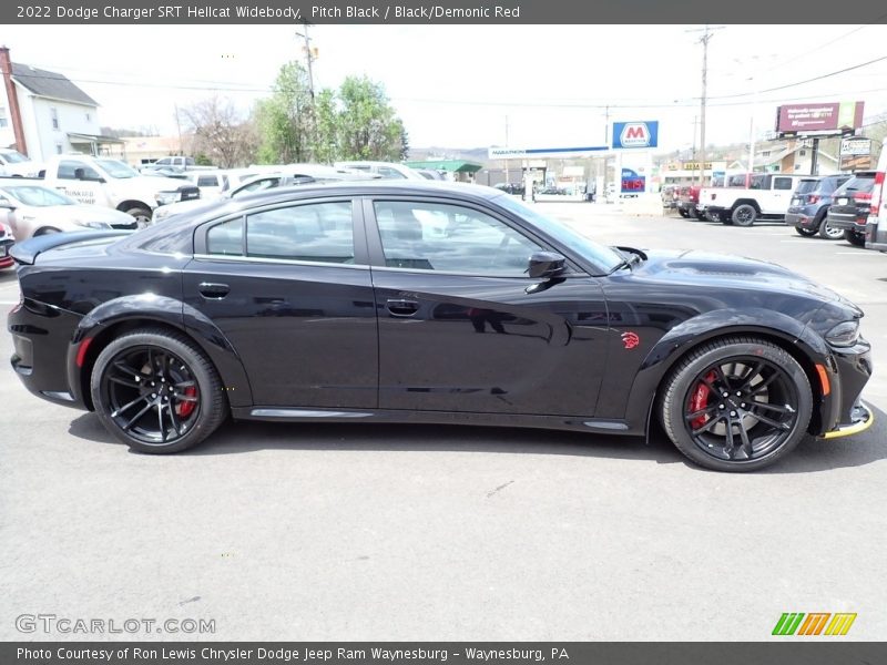 Pitch Black / Black/Demonic Red 2022 Dodge Charger SRT Hellcat Widebody
