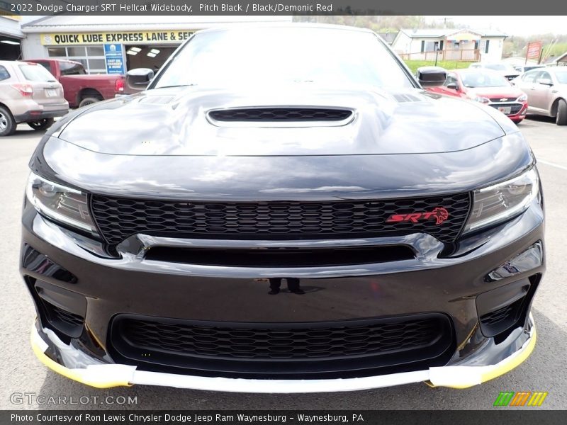 Pitch Black / Black/Demonic Red 2022 Dodge Charger SRT Hellcat Widebody