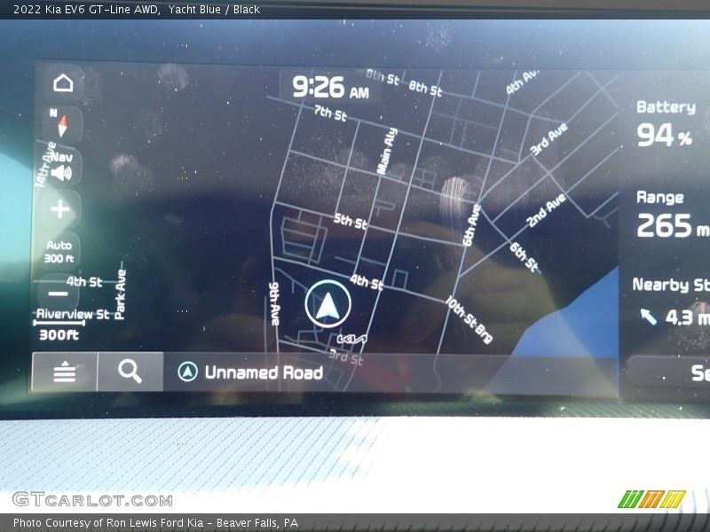Navigation of 2022 EV6 GT-Line AWD