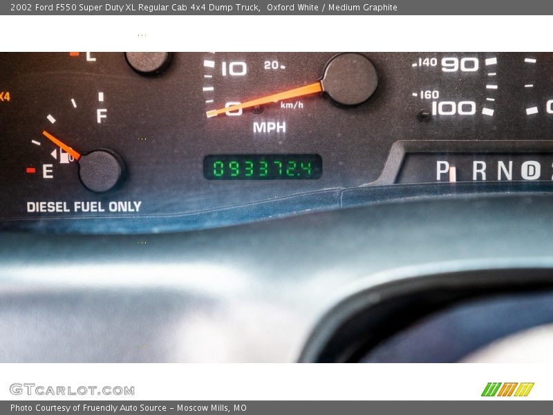 Oxford White / Medium Graphite 2002 Ford F550 Super Duty XL Regular Cab 4x4 Dump Truck