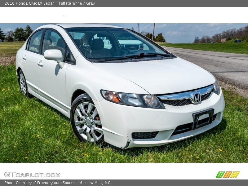 Taffeta White / Gray 2010 Honda Civic LX Sedan