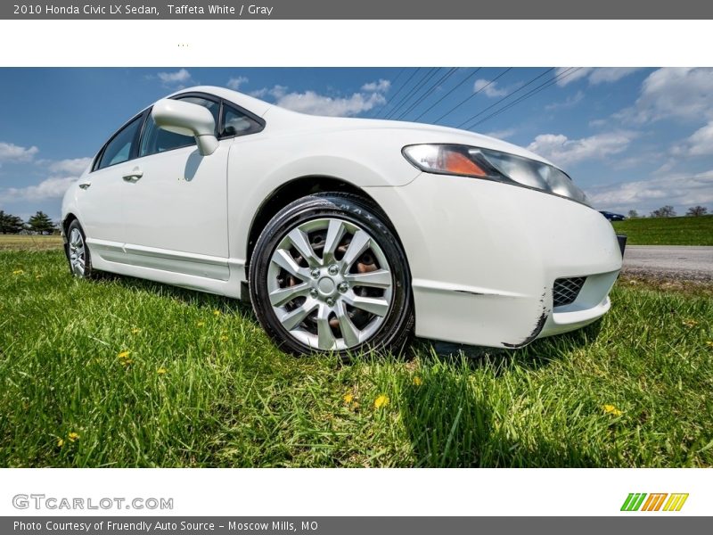 Taffeta White / Gray 2010 Honda Civic LX Sedan