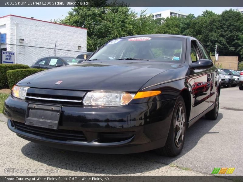 Black / Black 2001 Saturn L Series L200 Sedan
