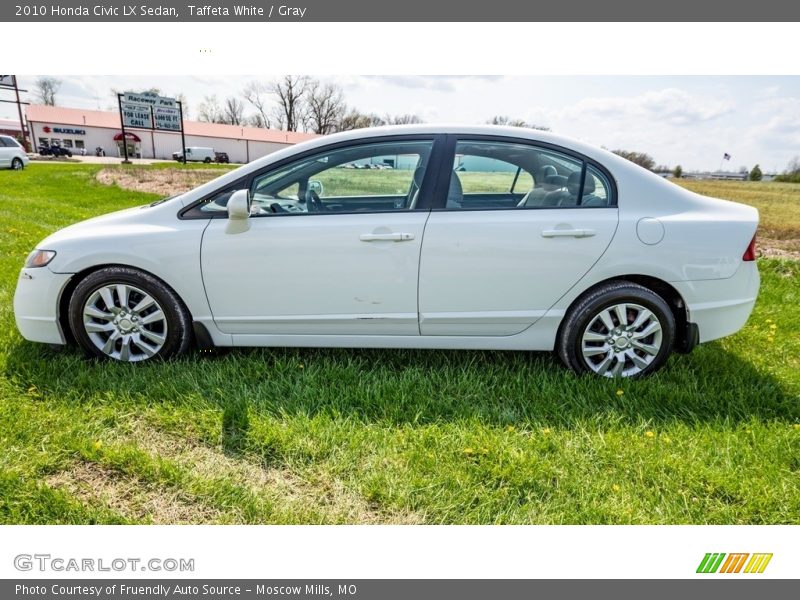 Taffeta White / Gray 2010 Honda Civic LX Sedan