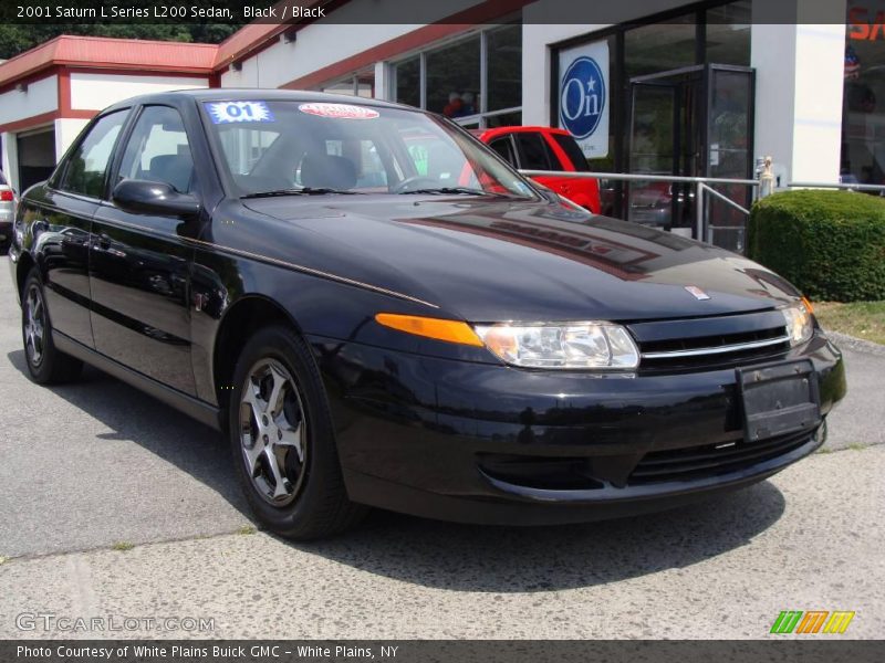 Black / Black 2001 Saturn L Series L200 Sedan
