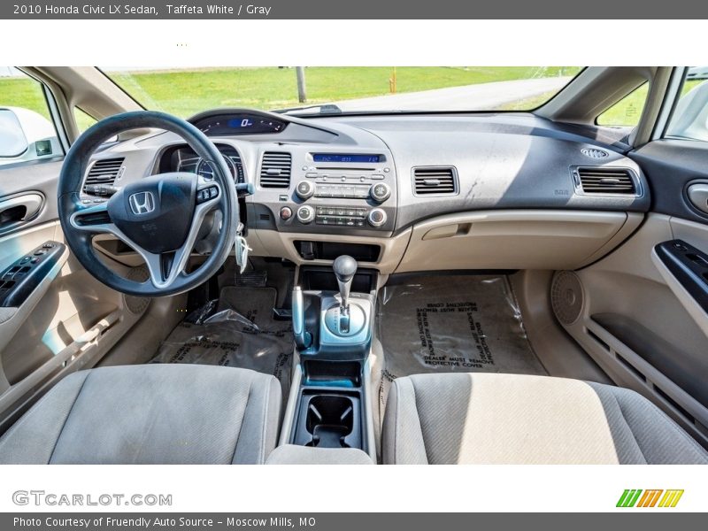 Taffeta White / Gray 2010 Honda Civic LX Sedan
