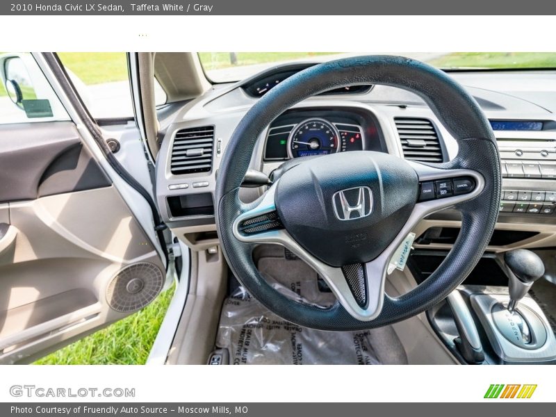 Taffeta White / Gray 2010 Honda Civic LX Sedan