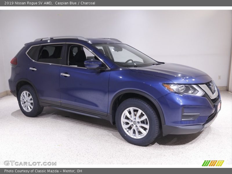 Caspian Blue / Charcoal 2019 Nissan Rogue SV AWD