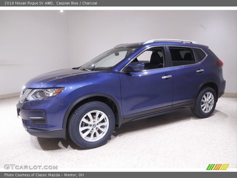 Caspian Blue / Charcoal 2019 Nissan Rogue SV AWD